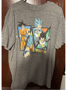 Dragon Ball Z Logo T-Shirt Men's Size 2XL Gray